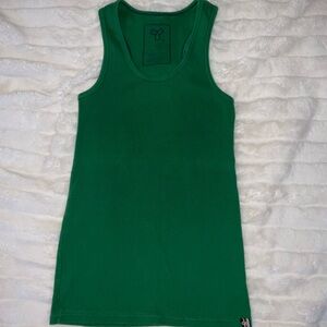 TNA Green Ribbed Tank Top